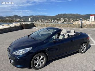 peugeot 307cc 2.0 16v sport-43000 km-cuir blanc-état exceptionnel -7400 euros