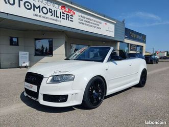 audi rs4 cabriolet quattro 4.2 v8 420 ch pack f1, blanc, 34cv, 3 portes, 21/07/2008