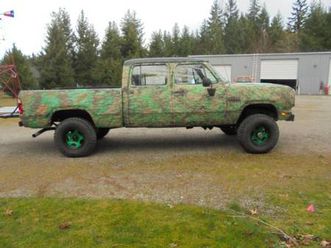 1977 dodge power wagon diesel, crew cab 1 ton cummings , 4x4, at, - $