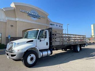 2019 international 4300 diesel flatbed stake bed off lease company tru