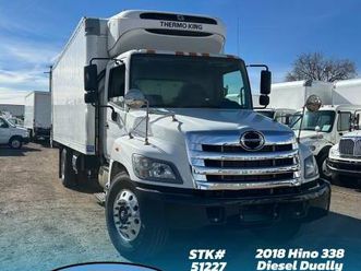 2018 hino 338 - 4x2 diesel dually 22’ reefer truck - stock#51227