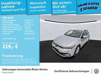 volkswagen golf viii 2.0 tdi life navi pdc led uvm