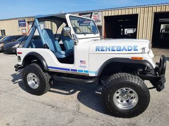 1980 jeep cj-5 4wd s white w/blue sweet 6 cyl manual 5 speed