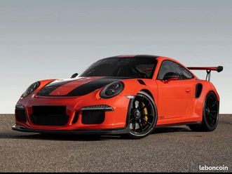 porsche 911 991.1 gt3 rs 500cv, etat neuf, lift, pccb, cuir etendu, elements carbone, reservoir 90l, pack sport chrono, orange lava, pdls+, finition carbone int