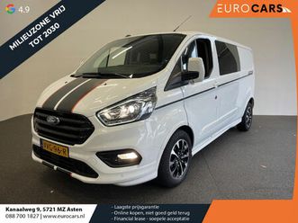 ford transit custom 320 2.0 tdci l2h1 170pk sport automaat dubbele cabine airco cruise control bluetooth navi trekhaak