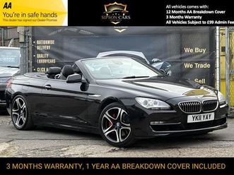 2011 bmw 6 series 3.0 640i se (320bhp) convertible auto