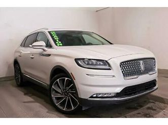 2023 lincoln nautilus reserve + awd + cuir + toit ouvrant pano