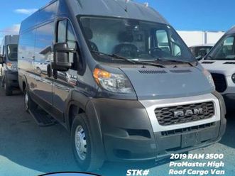 2019 ram promaster-high roof cargo van w/ foldaway shelving-stk#53308