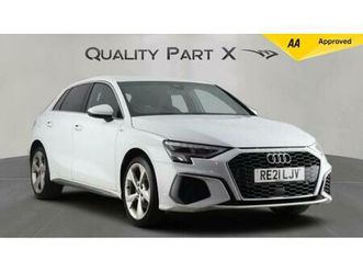 2021 audi a3 1.4 tfsie 40 s line sportback s tronic euro 6 (start/stop) 5dr 13kwh hatchback petrol/elect...