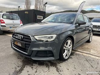 audi a3 sportback 35 tdi 150 ch s tronic 7 s line plus gris nardo - carplay camera radars gps boite auto