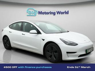 tesla model 3 saloon 4dr electric auto rwd (241 bhp)