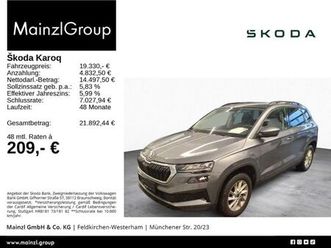 skoda karoq 1.5 tsi ambition carplay virtual shz pdc