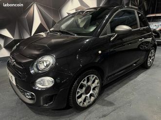 fiat 500 1.2 69 ch phase 3 iii s bvm5 carplay cuir gps climatisation bluetooth jante alu full black 2018