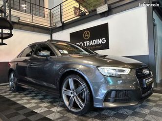 audi a3 berline 2.0 tfsi 190 s tronic 7 quattro s line, cockpit, jantes 19 s3, toit ouvrant, volant meplat, ga 12 mo