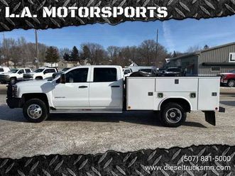 2015 chevrolet silverado 3500hd crew cab utility service truck 6.6 4x4