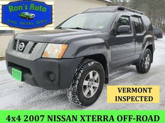 2007 nissan xterra off-road 4x4 vt inspected*vermont*ron’s auto vt