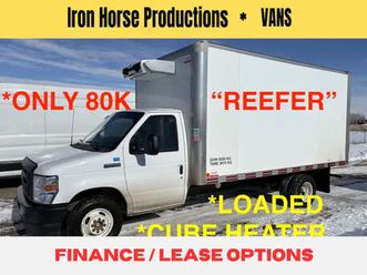 2023 ford e-series cutaway 15' reefer /heater, ramp loaded!!