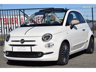 fiat 500 c cabriolet lounge 1.2 69 cv / origine france / cuir integral