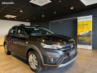 dacia sandero stepway tce 100 eco-g / carte main libre / attelage / clim auto / entretien renault 2022