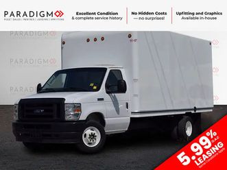 2023 ford e-series cutaway 176 16 ft cube box standard truck