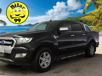 ford ranger double cab 3,2tdci 200 hv limited 4x4 * vetokoukku / peruutuskamera / lohkolämmitin / lämm. tuulilasi / nahkasisusta * - rekisteröity pakettiautoksi
