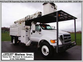 2012 ford f750 xl 4x2 reg cab altec boom truck - 6.7l tdi 34,927 miles