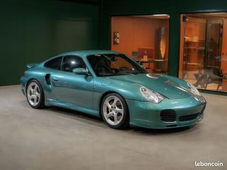 porsche 911 type 996 turbo 3.6 i bvm6 420ch wimbledon green + ligne cargraphic + baquets carbone + bose + t-o