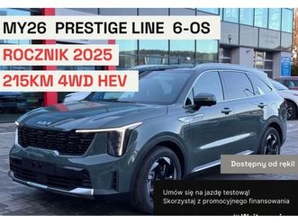 kia sorento prestige line wersja my2025, hev automat dostepny od reki w gd
