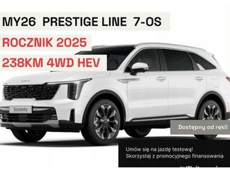 kia sorento prestige line wersja my2026, hev 238km automat dostepny od reki