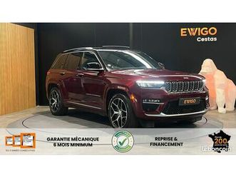 jeep grand cherokee 2.0 t 380ch 4xe hybrid phev summit reserve awd bva / garantie jeep 06/26 / entretien jeep