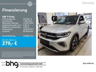 volkswagen t-cross 1.5tsi dsg r-line *matrix*app-connect*ahk