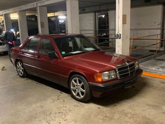 mercedes benz w201 190e 1.8 tüv neu almandinrot metallic 5 gang