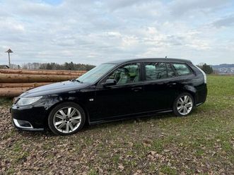 saab 9-3 aero kombi schwarz 2.8t v6 jahrgang 2008