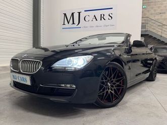bmw série 6 cabriolet (f12) 650i 4.4i v8 407ch luxury bva8 / hud / sièges chauffants / options +++ m