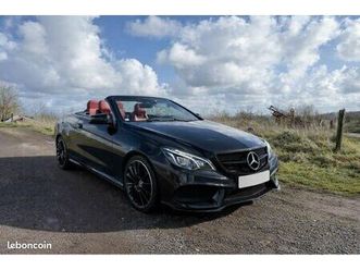 mercedes e 350 cdi cabriolet amg line – full black / cuir rouge – full options