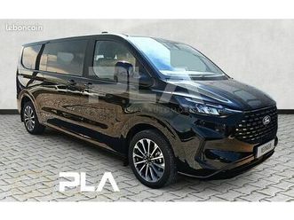 ford tourneo custom 8 places l2 2.0 tdci 170 titanium x + cuir + 360° + 2 portes coulissantes + acc + att remorque