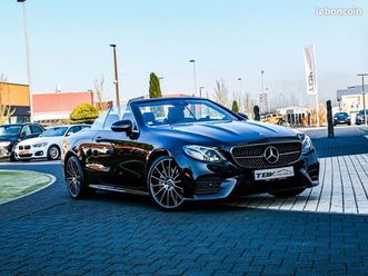 mercedes classe e 450 3.0 367ch 4matic amg cabrio noir obsidienne ride controle hifi burmester sieges elect a mem camera 360° jantes 20 pouces