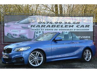 bmw série 2 218 cabriolet 218d pack m nav sens ar clim 62.769km