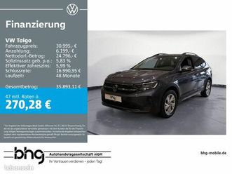 volkswagen taigo life 1,0 l tsi opf 7-gang-doppelkupplungsgetriebe dsg