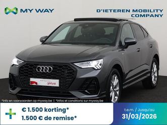 audi q3 sportback s-line 35 tfsi 150 pk s-tronic / open dak / trekhaak / acc / camera / apple carplay