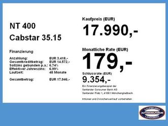 nt 400 cabstar 35.15 koffer / radio / tüv