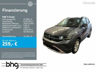 volkswagen t-cross 1.5 tsi act opf dsg life ahk iq.drive acc parkassist navi connect kamera