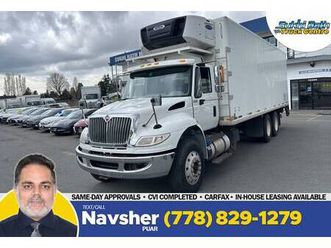 2017 international 4400 26’ tandem axle reefer box + tuckaway tailgate