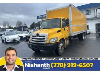 2016 hino 338 26’ box + liftgate + hydraulic brake + reliable