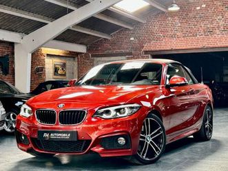 bmw série 2 cabriolet 220i m sport 2.0l 184 ch 37 770 kms sunset orange suspensions sport, harman kardon historique complet état exceptionnel