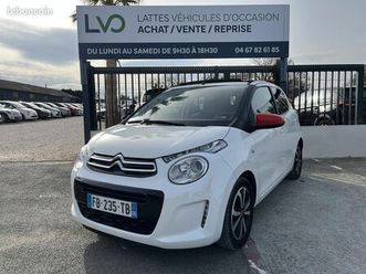 citroen c1 1.0i vti 72 cv 2018 airscape urban ride 60 000 km historique complet jantes alu / toit ouvrant
