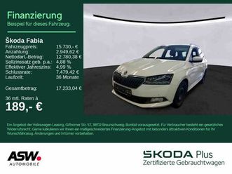 skoda fabia combi best of 1.0 tsi led navi pdc shz