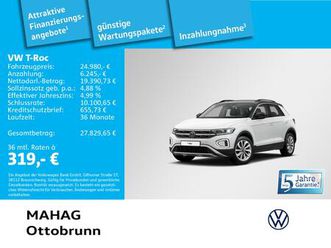 t-roc style 1.5 tsi ahk led+ navi parkassist app 6-gang