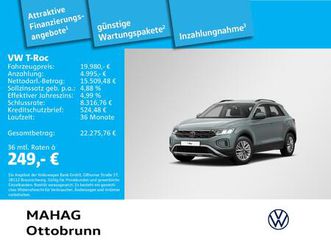 t-roc life 1.0 tsi led parkassist app 6-gang