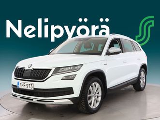 skoda kodiaq 1,4 tsi 4x4 scout dsg autom. - | 1om. suomi-auto | canton | koukku | pa-toiminen lisälämmitin | adapt.vakkari | muistipenkit | - s-etukortilla bonu